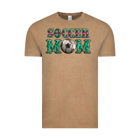 Vintage Coffee soccer mom with leopard ball and serape leopard Vintage Tee - Artiststas