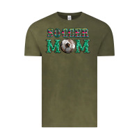 Vintage Olive soccer mom with leopard ball and serape leopard Vintage Tee - Artiststas