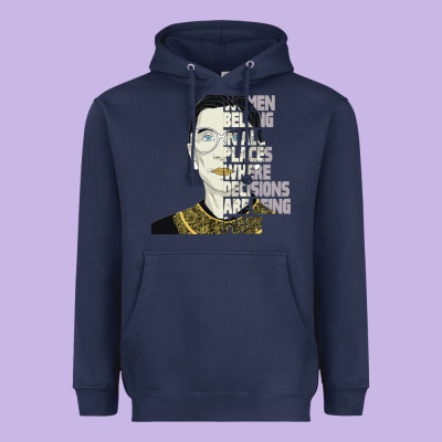Rbg Ruth Bader Ginsburg Women Belong In All Places Heavyweight Hoodie Designed By Bettercallsaul