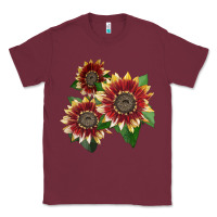 Burgundy Florenza Sunflower Classic Tee - LillyAllenDesigns