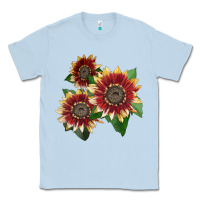 Dusty Blue Florenza Sunflower Classic Tee - LillyAllenDesigns