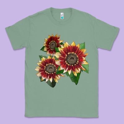 Florenza Sunflower Classic Tee Designed By Lillyallendesigns