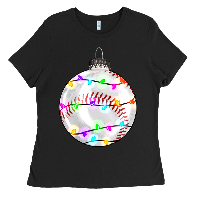 Christmas Baseball Ladies Tee by RanaPortraitStore | Teevron