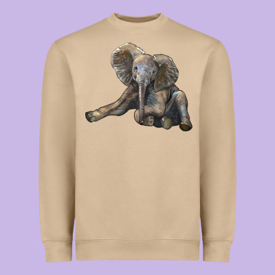 Baby Elephant Heavyweight Sweatshirt Designed By Lillyallendesigns