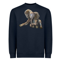 Navy Baby Elephant Heavyweight Sweatshirt - LillyAllenDesigns