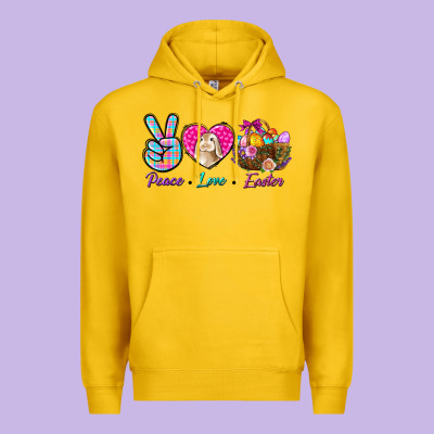 Peace Love Easter Premium Hoodie Designed By Nancycooperartshop