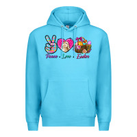 Ocean Blue Peace love Easter Premium Hoodie - NancyCooperArtShop