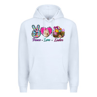 White Peace love Easter Premium Hoodie - NancyCooperArtShop