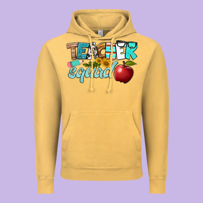 Teacher Squad Vintage Hoodie Designed By Bundleandbundleshop
