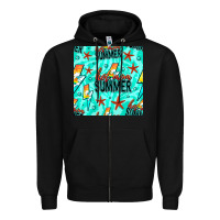 Black Hot Mom Summer Digital Paper Zipper Hoodie - BundleAndBundleShop