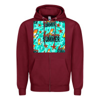 Burgundy Hot Mom Summer Digital Paper Zipper Hoodie - BundleAndBundleShop