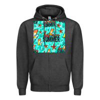 Charcoal Heather Hot Mom Summer Digital Paper Zipper Hoodie - BundleAndBundleShop