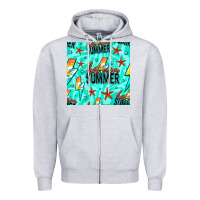 Heather Grey Hot Mom Summer Digital Paper Zipper Hoodie - BundleAndBundleShop