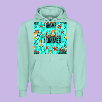 Hot Mom Summer Digital Paper Zipper Hoodie Designed By Bundleandbundleshop