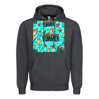 Smoke Hot Mom Summer Digital Paper Zipper Hoodie - BundleAndBundleShop