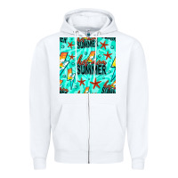 White Hot Mom Summer Digital Paper Zipper Hoodie - BundleAndBundleShop