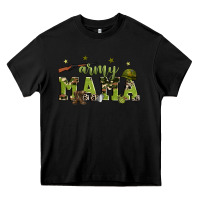 Black army mama Heavy Core Tee - Zillion Design Studio