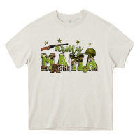 Cream army mama Heavy Core Tee - Zillion Design Studio