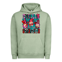 Pigment Oil Green chillin with my gnomies olivia Urban Hoodie - OliviaCreatesArt
