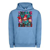 Pigment Pebble Blue chillin with my gnomies olivia Urban Hoodie - OliviaCreatesArt