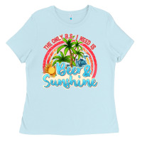Baby Blue beer and sunshine Ladies Tee - texasbilliewilder