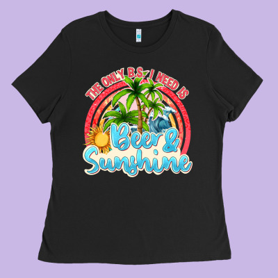 Beer And Sunshine Ladies Tee Designed By Texasbilliewilder