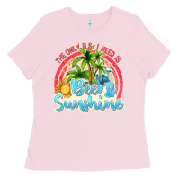 Bubblegum Pink beer and sunshine Ladies Tee - texasbilliewilder