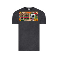 Vintage Black soccer mom with ball and sunflower cactus serape licanse plate Vintage Tee - Artiststas