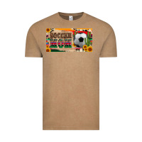 Vintage Coffee soccer mom with ball and sunflower cactus serape licanse plate Vintage Tee - Artiststas