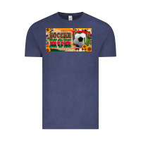 Vintage Denim soccer mom with ball and sunflower cactus serape licanse plate Vintage Tee - Artiststas