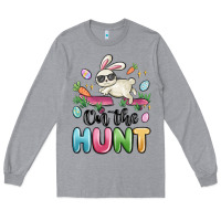 Heather Grey on the hunt easter Long Sleeve Tee - MaliasSmallBusiness