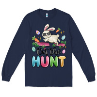 Navy on the hunt easter Long Sleeve Tee - MaliasSmallBusiness