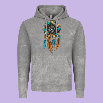 Dreamer Catcher Sunflower Vintage Hoodie Designed By Jahusdesignshop
