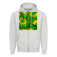 Dove Grey St. Patricks clover pattern digital paper Zipper Hoodie - BundleAndBundleShop