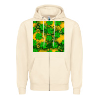 Sandshell St. Patricks clover pattern digital paper Zipper Hoodie - BundleAndBundleShop