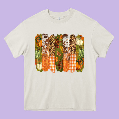 Fall Brushstrokes Heavy Core Tee Designed By Barkaloodesign