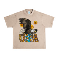 French Oak Western Usa Eagle Urban Heavy Tee - LillyAllenDesigns