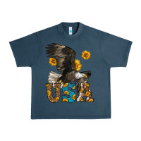 Midnight Navy Western Usa Eagle Urban Heavy Tee - LillyAllenDesigns