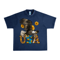 Navy Western Usa Eagle Urban Heavy Tee - LillyAllenDesigns