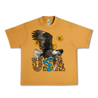 Peanut Butter Western Usa Eagle Urban Heavy Tee - LillyAllenDesigns