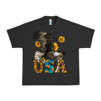 Pigment Black Western Usa Eagle Urban Heavy Tee - LillyAllenDesigns