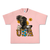 Salmon Western Usa Eagle Urban Heavy Tee - LillyAllenDesigns
