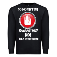 Black I'm Not In Quarantine I'm A Programmer Premium Sweatshirt - Bettercallsaul