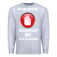 Heather Grey I'm Not In Quarantine I'm A Programmer Premium Sweatshirt - Bettercallsaul