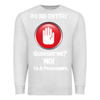 Oatmeal Heather I'm Not In Quarantine I'm A Programmer Premium Sweatshirt - Bettercallsaul