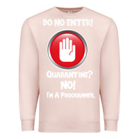 Pale Pink I'm Not In Quarantine I'm A Programmer Premium Sweatshirt - Bettercallsaul