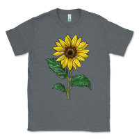 Charcoal Heather Sunray yellow sunflower Classic Tee - LillyAllenDesigns