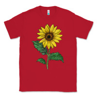 Red Sunray yellow sunflower Classic Tee - LillyAllenDesigns