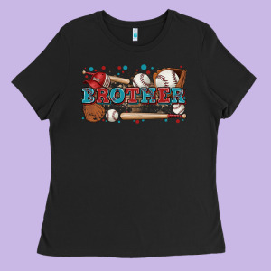 Brother Baseball Ladies Tee Designed By Zillion Design Studio