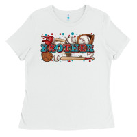 White brother baseball Ladies Tee - Zillion Design Studio